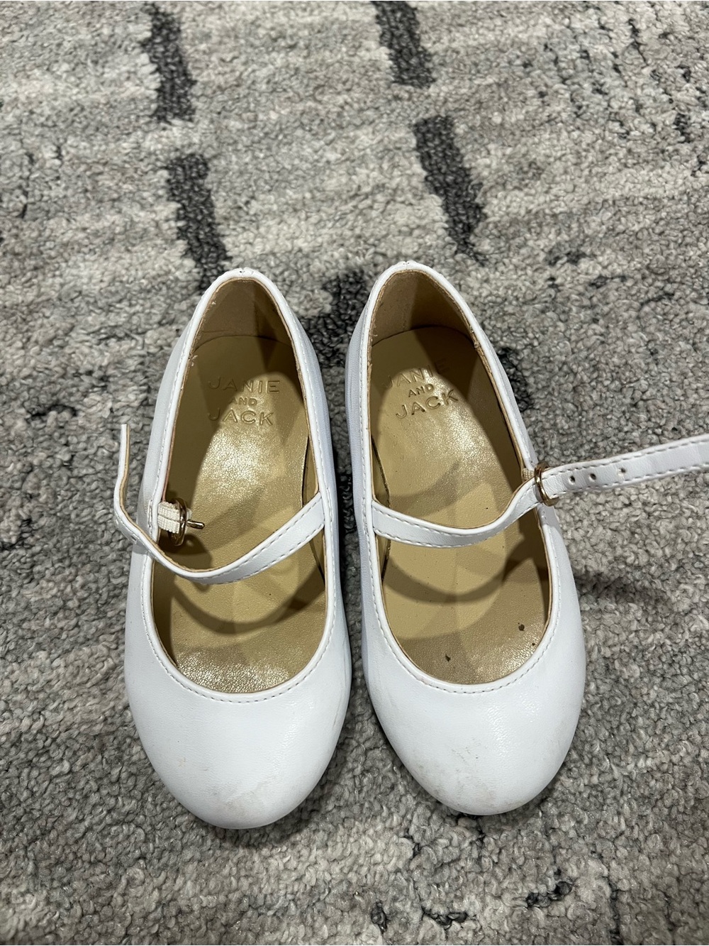 Janie and Jack White Girls' Mary Jane Dress Shoes